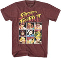 Street Fighter-8Bit-Vintage Maroon Heather Adult S/S Tshirt - Coastline Mall