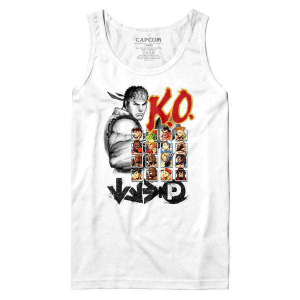 Street Fighter-Ko2-White Adult Tank - Coastline Mall