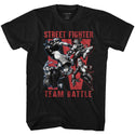 Street Fighter-Team Battle-Black Adult S/S Tshirt - Coastline Mall