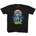 Street Fighter-Synthwave Fighter-Black Toddler-Youth S/S Tshirt - Coastline Mall