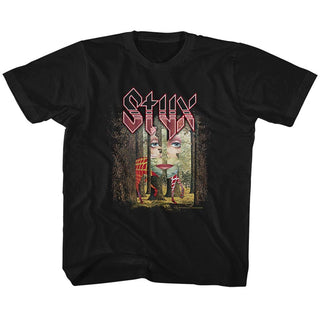 Styx - The Grand Illusion Logo Black Toddler-Youth Short Sleeve T-Shirt tee - Coastline Mall