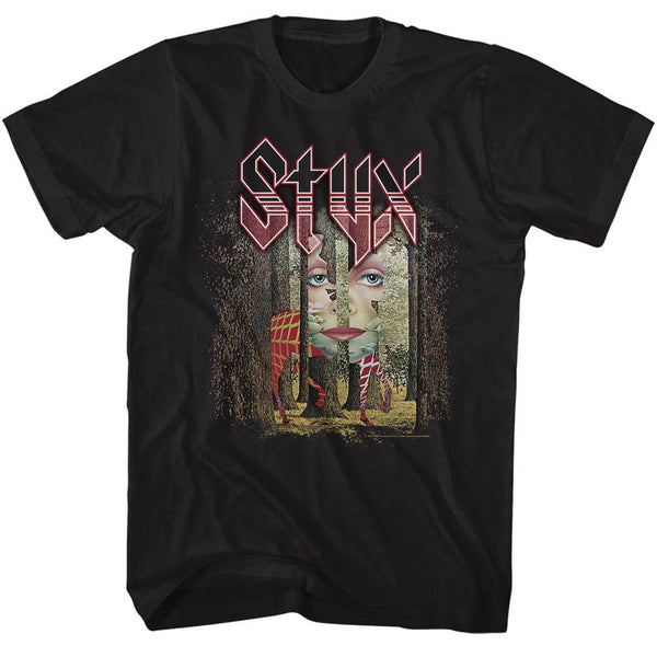 Styx-The Grand Illusion-Black Adult S/S Tshirt - Coastline Mall