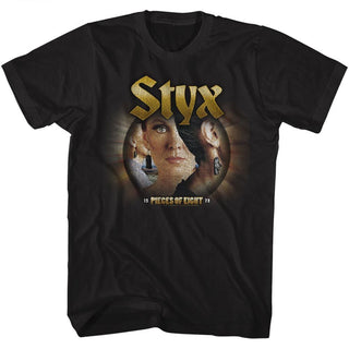 Styx-Pieces Of Eight-Black Adult S/S Tshirt - Coastline Mall