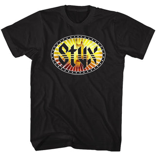 Styx-Wooden Nickel-Black Adult S/S Tshirt - Coastline Mall