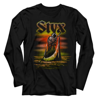 Styx - Ferryman | Black L/S Adult T-Shirt - Coastline Mall