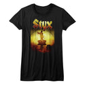 Styx-Creepy Ferry-Black Ladies S/S Tshirt - Coastline Mall