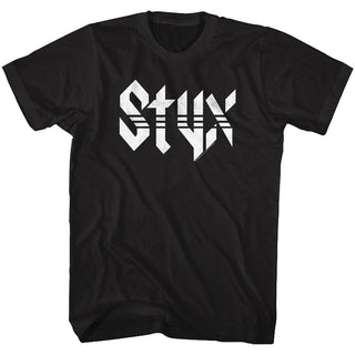 Styx-White Logo-Black Adult S/S Tshirt - Coastline Mall