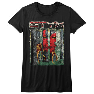 Styx-The Grand Illusion-Black Ladies S/S Tshirt - Coastline Mall