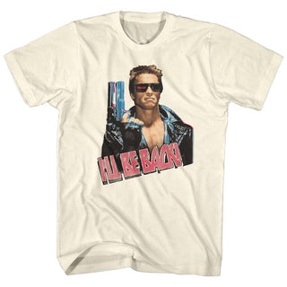 Terminator-I'll Be Back-Natural Adult S/S Tshirt - Coastline Mall