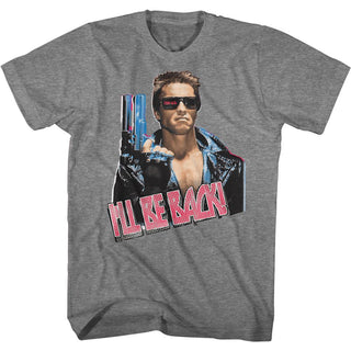 Terminator-I'll Be Back-Graphite Heather Adult S/S Tshirt - Coastline Mall