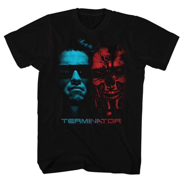 Terminator-Face Off-Black Adult S/S Tshirt - Coastline Mall