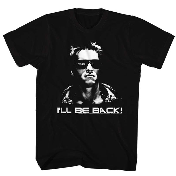 Terminator-I'll Be Back-Black Adult S/S Tshirt - Coastline Mall