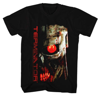 Terminator-Red Eye-Black Adult S/S Tshirt - Coastline Mall