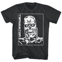Terminator-Machine Skull-Black Heather Adult S/S Tshirt - Coastline Mall