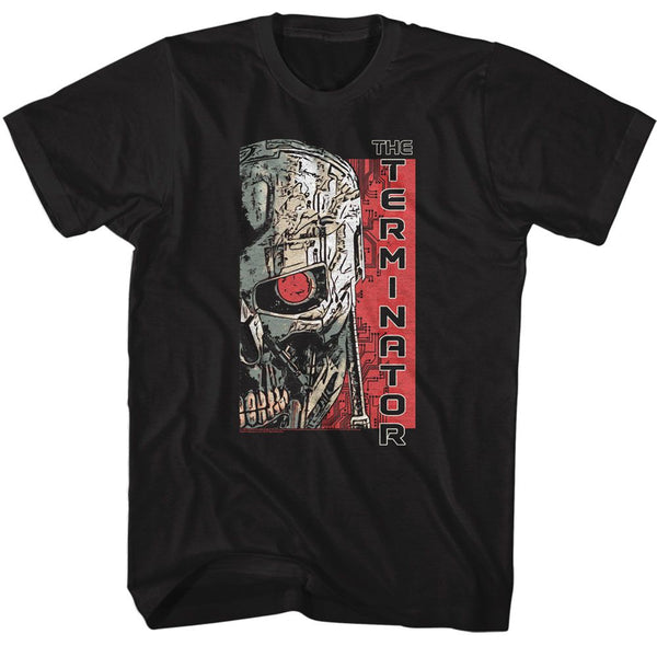 Terminator-Terminator Comic Illustration-Black Adult S/S Tshirt - Coastline Mall