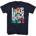 The B52s-Love Shack Tie Dye-Navy Adult S/S Tshirt - Coastline Mall