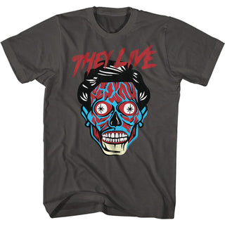 They Live-Alien Head-Smoke Adult S/S Tshirt - Coastline Mall