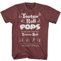 Tootsie Roll-Vintagetootsie-Vintage Maroon Heather Adult S/S Tshirt - Coastline Mall