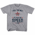 Top Gun-Needing Speed-Gray Heather Toddler-Youth S/S Tshirt - Coastline Mall