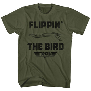 Top Gun-Da Bird-Military Green Adult S/S Tshirt - Coastline Mall