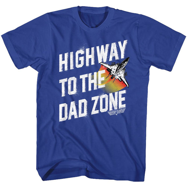 Top Gun-Hwy To Dad Zone-Royal Adult S/S Tshirt - Coastline Mall