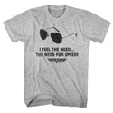 Top Gun-Speed Need-Gray Heather Adult S/S Tshirt - Coastline Mall