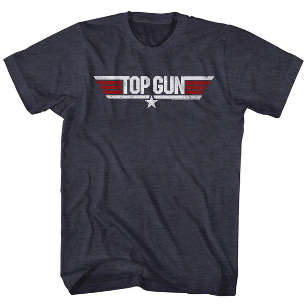 Top Gun-Logo-Navy Heather Adult S/S Tshirt - Coastline Mall