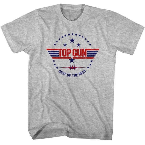 Top Gun-Best Of The Best-Gray Heather Adult S/S Tshirt - Coastline Mall