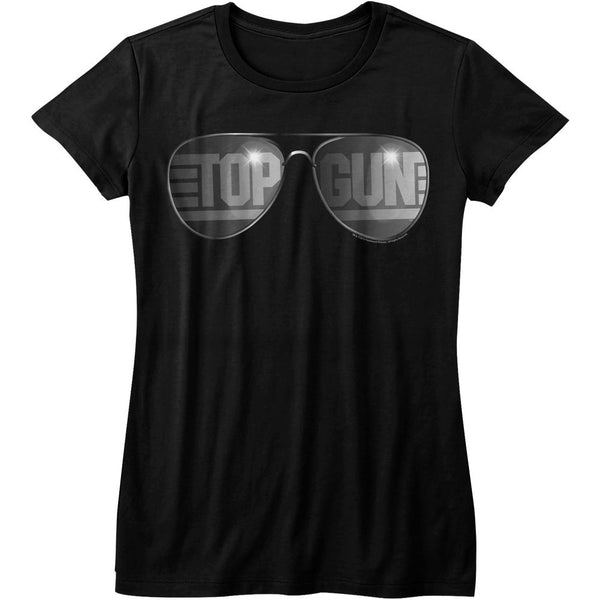 Top Gun-Top Shades-Black Ladies S/S Tshirt - Coastline Mall