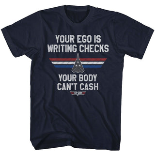 Top Gun-Ego Check-Navy Adult S/S Tshirt - Coastline Mall