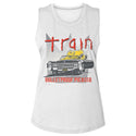 Train-Bullet Proof-White Ladies Slub Sleeveless Crew Neck Tee - Coastline Mall