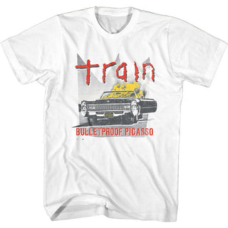 Train-Bullet Proof-White Adult S/S Tshirt - Coastline Mall