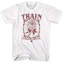 Train-California Rose-White Adult S/S Tshirt - Coastline Mall