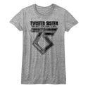 Twisted Sister - Can't Stop Rock'N'Roll Logo Athletic Heather Ladies Bella Short Sleeve T-Shirt tee - Coastline Mall