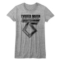 Twisted Sister - Can't Stop Rock'N'Roll Logo Athletic Heather Ladies Bella Short Sleeve T-Shirt tee - Coastline Mall