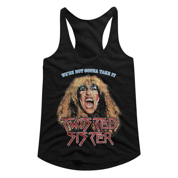 Twisted Sister-Not Gonna Take It-Black Ladies Racerback - Coastline Mall