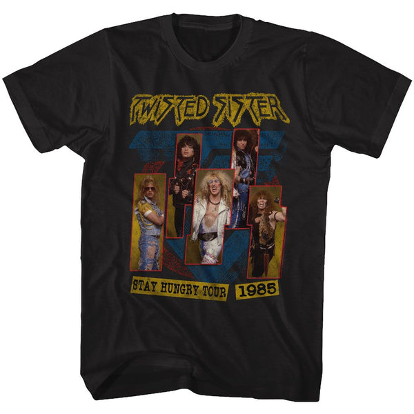 Twisted Sister-Stay Hungry Tour-Black Adult S/S Tshirt - Coastline Mall