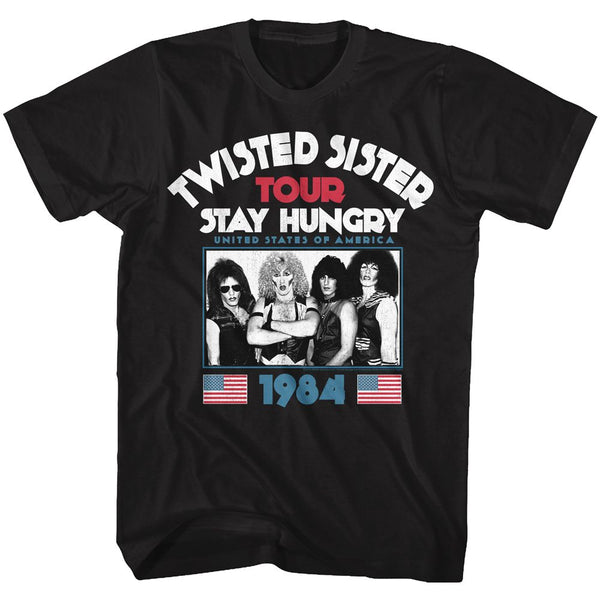 Twisted Sister-Stay Hungry-Black Adult S/S Tshirt - Coastline Mall