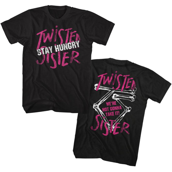 Twisted Sister-TS Wngti-Black Adult S/S Front-Back Print Tshirt - Coastline Mall