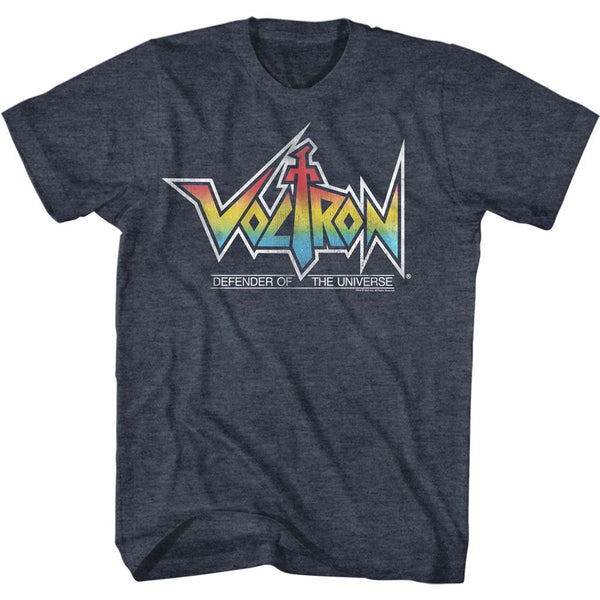 Voltron-Rainbow Logo-Navy Heather Adult S/S Tshirt - Coastline Mall