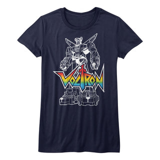 Voltron-Voltronwithlogo-Navy Ladies S/S Tshirt - Coastline Mall