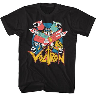 Voltron-Retron-Black Adult S/S Tshirt - Coastline Mall