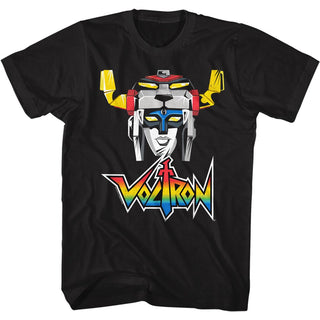 Voltron-Voltronhead-Black Adult S/S Tshirt - Coastline Mall