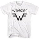 Weezer Weezer & W Logo White Adult Short Sleeve T-Shirt tee - Coastline Mall
