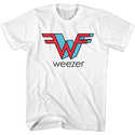 Weezer 3D W Logo White Adult Short Sleeve T-Shirt tee - Coastline Mall