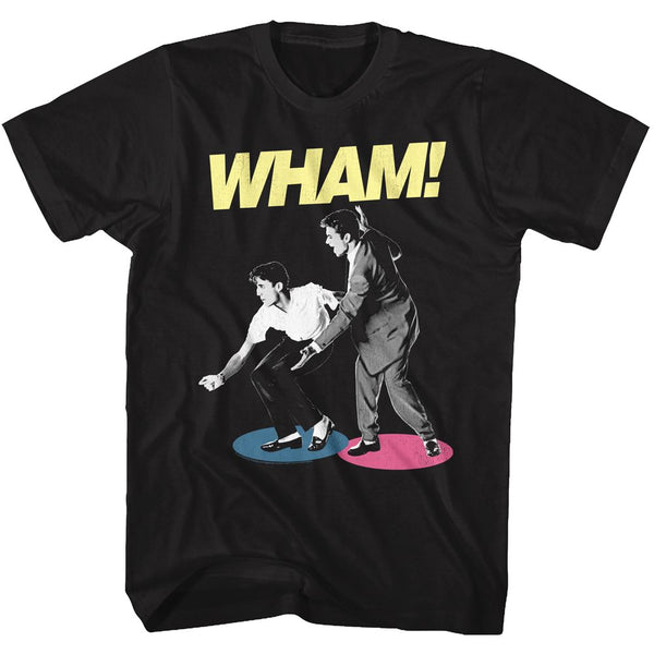 Wham! - Wham Logo Black Adult Short Sleeve T-Shirt tee - Coastline Mall