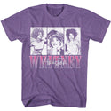 Whitney Houston - Three Rectangles logo Purple Heather Short Sleeve Adult T-Shirt Officially Licensed Clothing and Apparel from Coastline Mall.