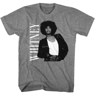 Whitney Houston - Attitude | Graphite Heather Short Sleeve Officially Licensed Clothing and Apparel from Coastline Mall