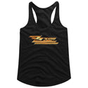 ZZ Top-Logo-Black Ladies Racerback - Coastline Mall