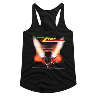 ZZ Top-Eliminator Cover-Black Ladies Racerback - Coastline Mall